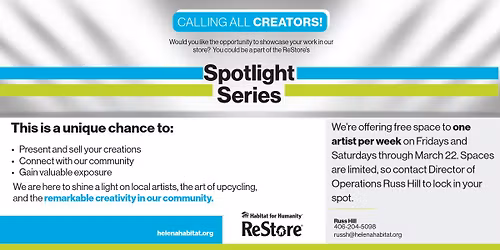 Spotlight Series at the Helena Habitat ReStore