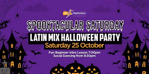 Spooktacular Saturday Latin Mix Halloween Party with Intro Lesson at 7pm
