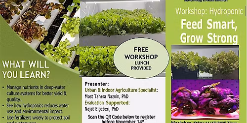 Workshop: Hydroponic - Feed Smart, Grow Strong