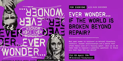 Ever wonder... if the world is broken beyond repair? 