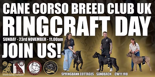 Cane Corso Breed Club UK Ringcraft Day