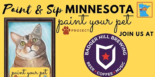 November 22 Paint Your Pet Project at Badger Hill Brewing