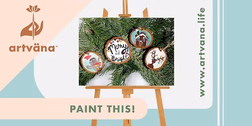 Artvana Oranment Paint & Sip at Bainbridge Island Vineyards  November 2025