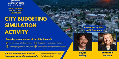 City Budgeting Simulation Activity: for the Morehead Community
