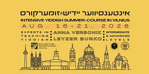 Intensive Yiddish Summer Course in Vilnius