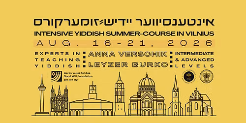 Intensive Yiddish Summer Course in Vilnius