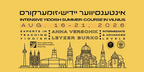 Intensive Yiddish Summer Course in Vilnius