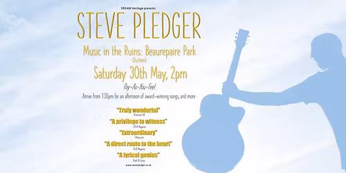 Steve Pledger: Music in the Ruins 2026 - Beaurepaire Priory, Durham