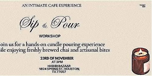 Crafters Paradise x Honey and Salt: Sip and Pour Workshop