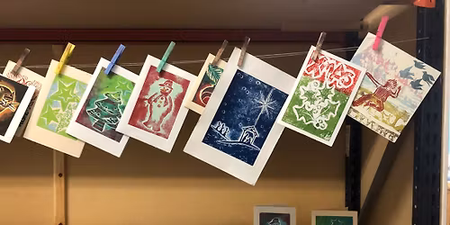 Festive Two Hour Printmaking Workshops.
