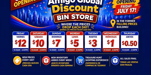 \ud83c\udf89 BIN STORE GRAND OPENING \u2013 FRIDAY, JULY 10! \ud83c\udf89