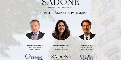 SADONE PRIVATE TALK - Petit d\u00e9jeuner de l'immobilier