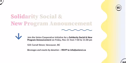 Solidarity Social and Program Announcement