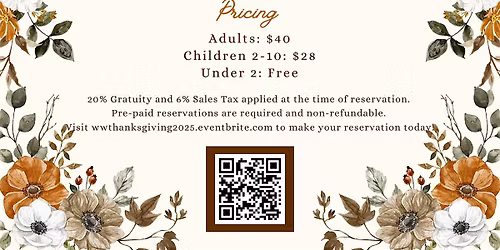 Waldenwoods Thanksgiving Dinner 2025