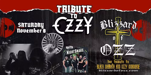 Tribute to Ozzy featuring Blizzard of Ozz with NightSnake
