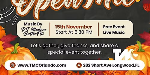 Friendsgiving at TMC Open Mic