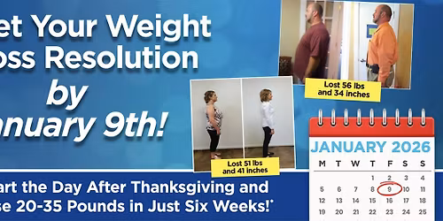 Meet Your Weight Loss Resolution by January 9th