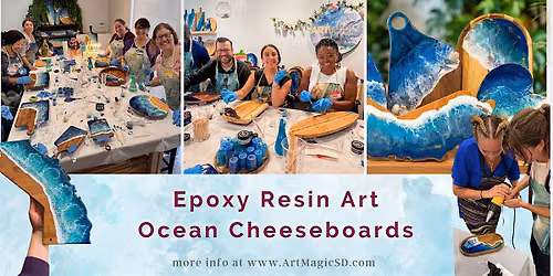 Epoxy Resin Art Class: Ocean Cheese Board - Classic | Oceanside