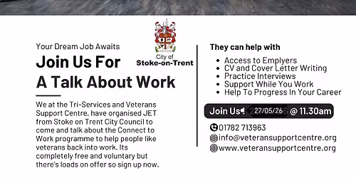 connect to work with Stoke on Trent JET