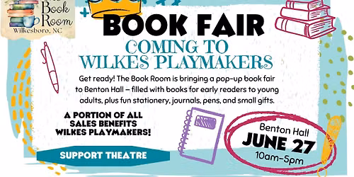 Book Fair with Wilkes Playmakers (children to young adult books)
