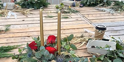 Christmas Table Flowers Workshop in Red & Gold at Gibside, Newcastle