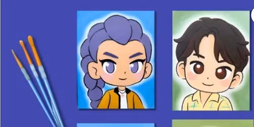 "kPop Demon Hunter", November 28th, Kids Canvas Painting!