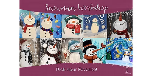 Happy Little Snowman - Paint and Sip in Houston | Classpop!\u2122