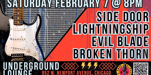Side Door\/Lightningship\/Evil Blade\/Broken Thorn @ Underground Lounge, Saturday February 7