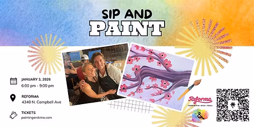 Pink Blossoms Paint and Sip at Reforma