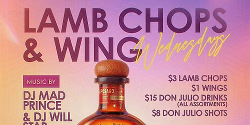Lamb Chops & Wings Wednesdays | GuestHouse Vibes