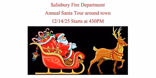 Salisbury Santa tour around town 2025