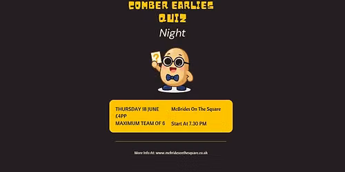 \ud83e\udd54 Comber Earlies Festival Quiz Night | McBrides on the Squareare \ud83e\udde0