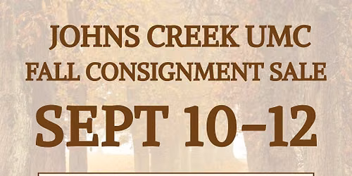 Fall Consignment Sale at Johns Creek UMC