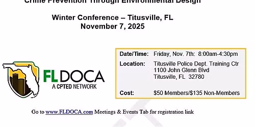 Florida Design Out Crime Association Winter Seminar