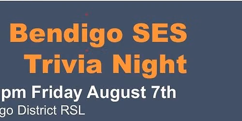 Bendigo SES Trivia Night Fundraiser