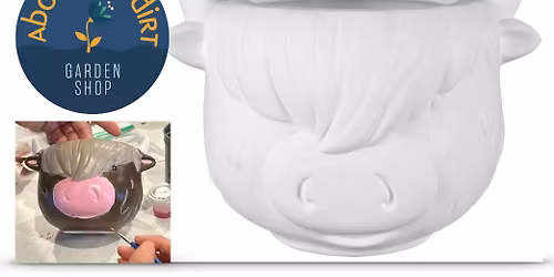 Paint your Own Highland Cow Planter
