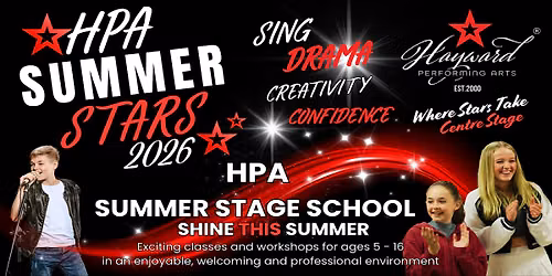 Stage School Classes this Summer! Join us for Singing, Drama and Creativity