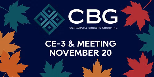 CBG November 20th CE3 & Breakfast Meeting