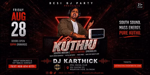Let's Kuthu | Aug 28 | Friday | Opal | Mountain View