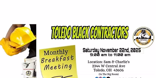 Toledo Black Contractors Monthly Breakfast Meeting