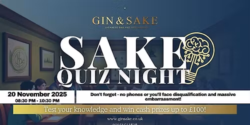 Gin & Sake Quiz Night