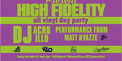 HIGH FIDELITY- All Vinyl Day Party