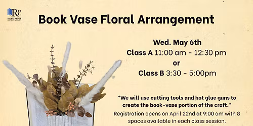Book Vase Floral Arrangement Class B
