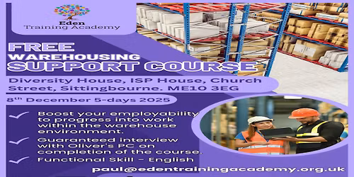 Warehousing Support Course, Sittingbourne - 5 days