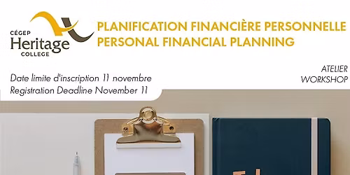 Atelier de Planification financi\u00e8re personnelle | Personal Finance Workshop