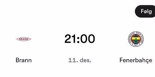 Brann & Fenberbahce 