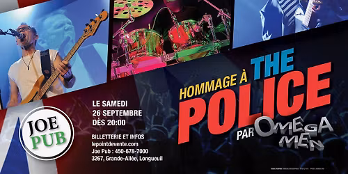Hommage \u00e0 The Police avec Omega men chez Joe's pub