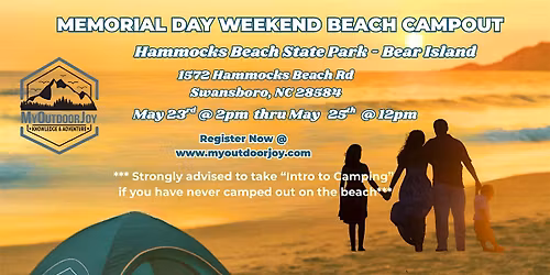 Memorial Day Weekend Campout: Hammocks Beach State Park - Bear Island