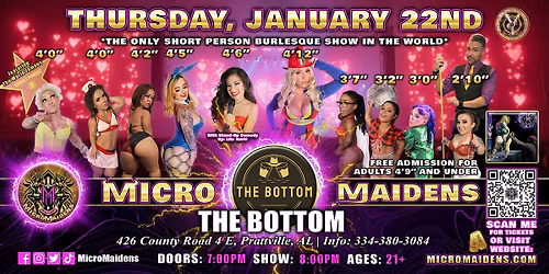 Prattville, AL - Micro Maidens Dwarf Dancers @ The Bottom