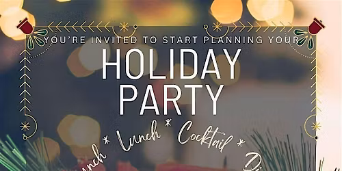 HOST YOUR HOLIDAY PARTY AT PAUME CAFE *UPPER LEVEL* TENNIS CLUB OF HASTINGS